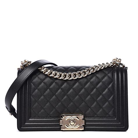 chanel boy gray caviar|CHANEL Caviar Quilted Medium Boy Flap Grey .